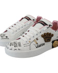 Dolce & Gabbana Queen Crown Chic Leather Sneakers