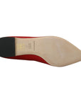 Dolce & Gabbana Red Suede Crystal Loafers - Exquisite Elegance