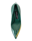 Dolce & Gabbana Emerald Elegance Leather Heels Pumps