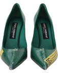 Dolce & Gabbana Emerald Elegance Leather Heels Pumps