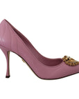Dolce & Gabbana Devotion Leather Heels in Pink