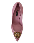 Dolce & Gabbana Devotion Leather Heels in Pink