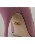 Dolce & Gabbana Devotion Leather Heels in Pink