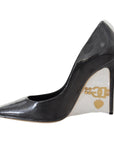 Dolce & Gabbana Elegant Black Gold Detail Heels Pumps