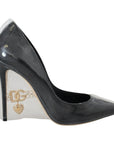 Dolce & Gabbana Elegant Black Gold Detail Heels Pumps
