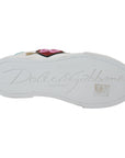 Dolce & Gabbana Elegant White Portofino Leather Sneakers