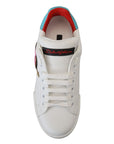 Dolce & Gabbana Elegant White Portofino Leather Sneakers