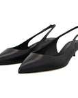 Dolce & Gabbana Elegant Black Leather Slingback Pumps