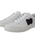 Dolce & Gabbana Elegant White Leather Men's Sneakers