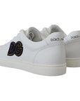 Dolce & Gabbana Elegant White Leather Men's Sneakers