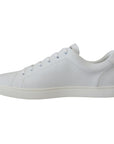 Dolce & Gabbana Elegant White Leather Men's Sneakers