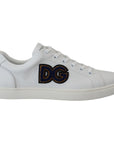 Dolce & Gabbana Elegant White Leather Men's Sneakers