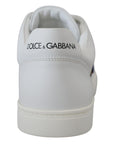 Dolce & Gabbana Elegant White Leather Men's Sneakers