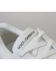 Dolce & Gabbana Elegant White Leather Men's Sneakers