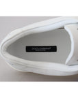 Dolce & Gabbana Elegant White Leather Men's Sneakers