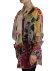 Dolce & Gabbana Multicolor Silk Ascot Collar Blouse