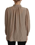 Dolce & Gabbana Elegant Silk Ascot Collar Blouse