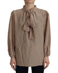 Dolce & Gabbana Elegant Silk Ascot Collar Blouse