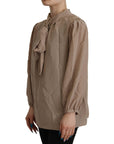 Dolce & Gabbana Elegant Silk Ascot Collar Blouse