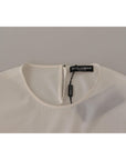 Dolce & Gabbana Elegant Silk Top with Logo Embroidery