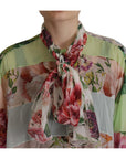 Dolce & Gabbana Elegant Floral Patchwork Silk Blouse