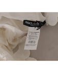Dolce & Gabbana Elegant White Lace Silk-Cotton Top