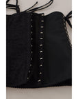 Dolce & Gabbana Elegant Black Corset Waist Strap Top