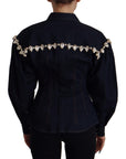 Dolce & Gabbana Elegant Crystal-Embellished Denim Jacket