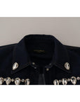 Dolce & Gabbana Elegant Crystal-Embellished Denim Jacket