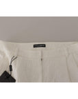 Dolce & Gabbana Elegant High Waist White Culotte Shorts