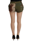 Dolce & Gabbana Army Green High-Waist Hot Pants