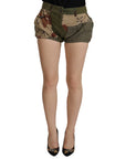 Dolce & Gabbana Army Green High-Waist Hot Pants