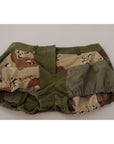 Dolce & Gabbana Army Green High-Waist Hot Pants