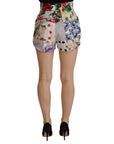 Dolce & Gabbana Patchwork High Waist Designer Shorts
