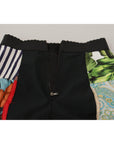 Dolce & Gabbana Multicolor Patchwork High Waist Hot Pants