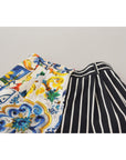 Dolce & Gabbana Majolica High Waist Designer Bermuda Shorts