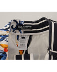 Dolce & Gabbana Majolica High Waist Designer Bermuda Shorts