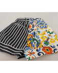 Dolce & Gabbana Majolica High Waist Designer Bermuda Shorts