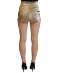 Dolce & Gabbana Gold High Waist Hot Pants Shorts