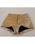 Dolce & Gabbana Gold High Waist Hot Pants Shorts