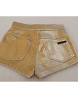 Dolce & Gabbana Gold High Waist Hot Pants Shorts