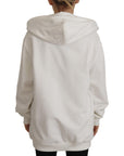 Dolce & Gabbana Chic White Hooded Pullover Sweater