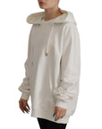 Dolce & Gabbana Chic White Hooded Pullover Sweater
