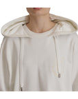 Dolce & Gabbana Chic White Hooded Pullover Sweater
