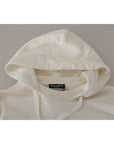 Dolce & Gabbana Chic White Hooded Pullover Sweater