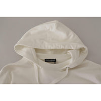 Dolce & Gabbana Chic White Hooded Pullover Sweater