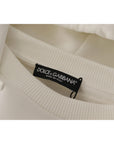 Dolce & Gabbana Chic White Hooded Pullover Sweater