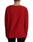 Dolce & Gabbana Elegant Red Wool Blend Knit Sweater