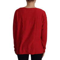 Dolce & Gabbana Elegant Red Wool Blend Knit Sweater