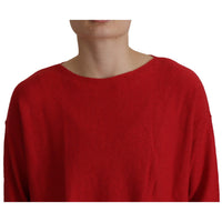 Dolce & Gabbana Elegant Red Wool Blend Knit Sweater